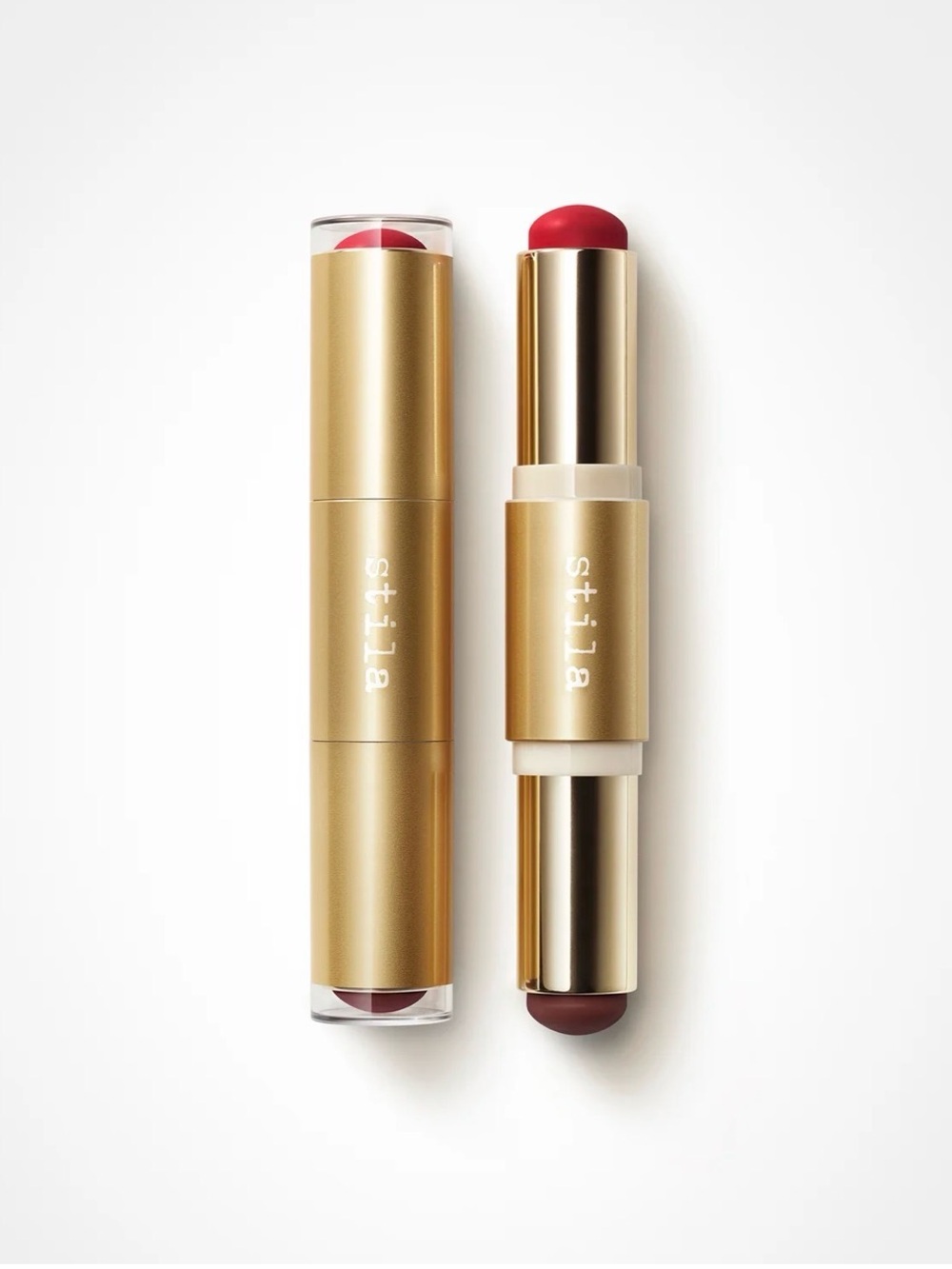 Stila Dual-Ended Blush & Bronzer Stick - Mahogany and Cranberry Brand New in Box